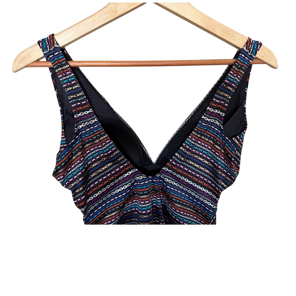 Miraclesuit Odyssey One Piece Swimsuit Multicolor Chain Print Size 10 NWOT - Picture 7 of 14